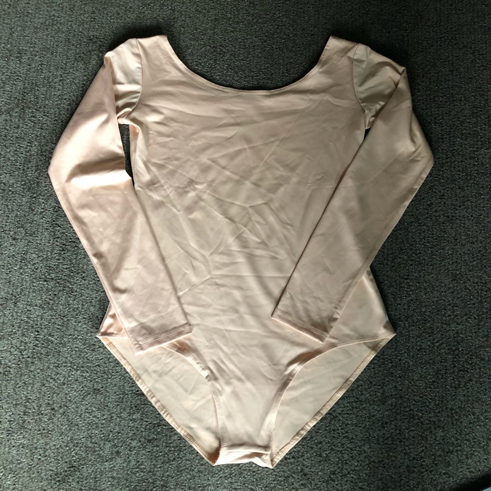 SUPRNOWA Nude long sleeve leotard